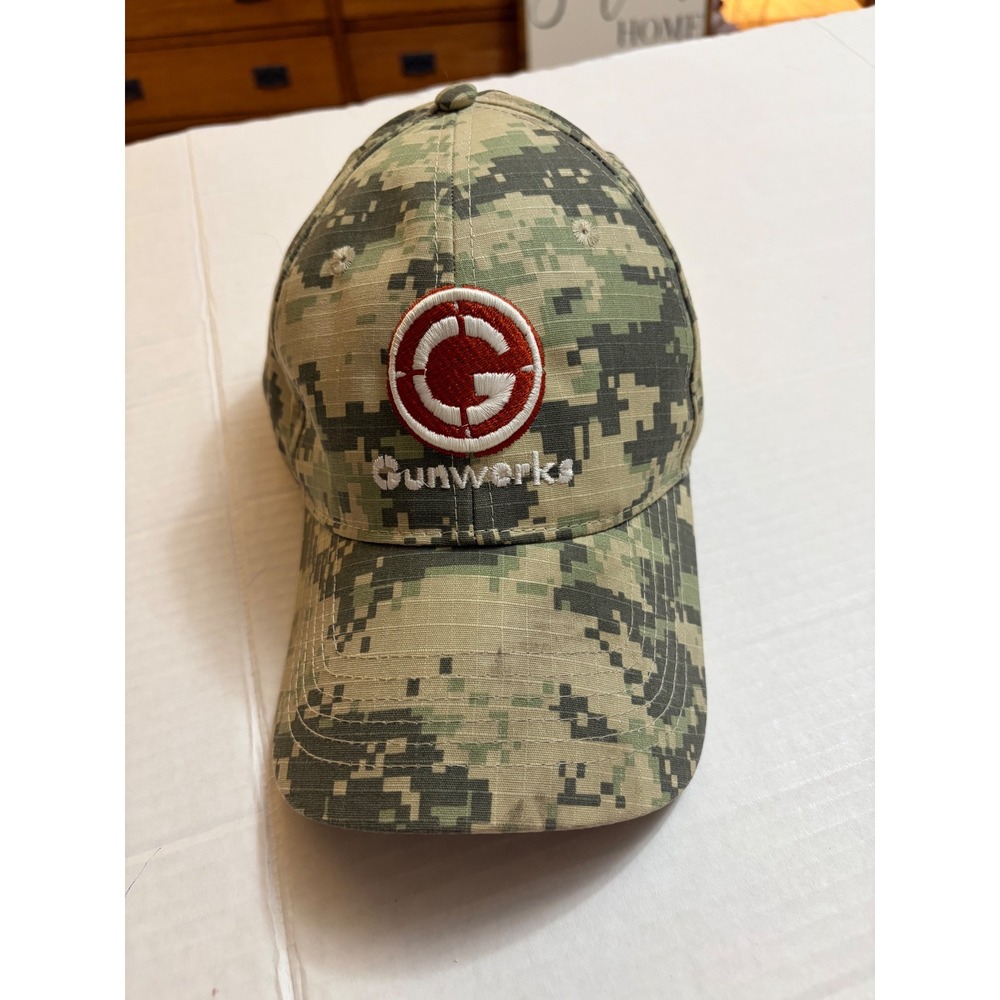 Pacific Headwear 695C Gunwerks Digital Camo Adjustable Baseball Hat Green Tan